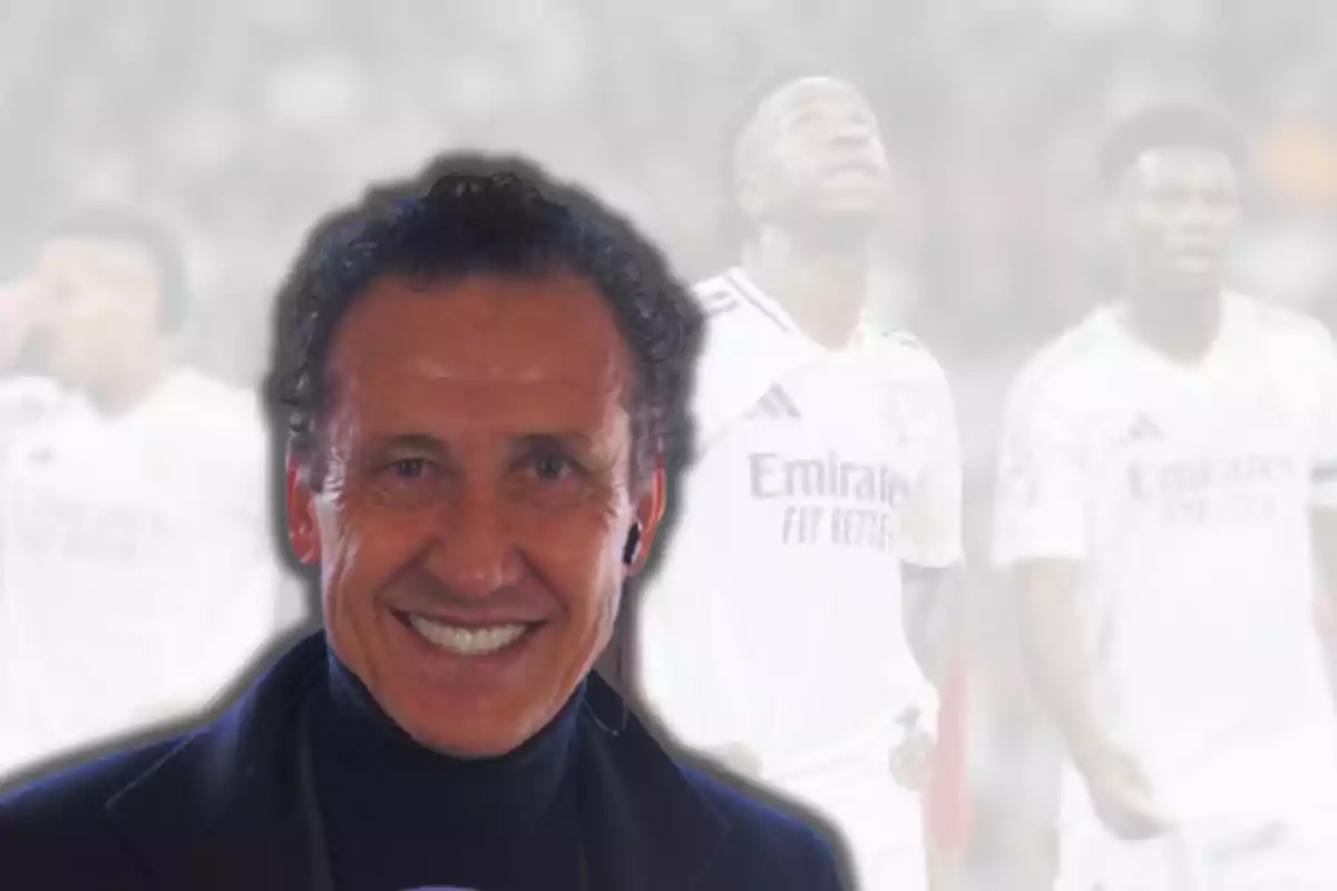 Jorge Valdano y jugadores del Real Madrid