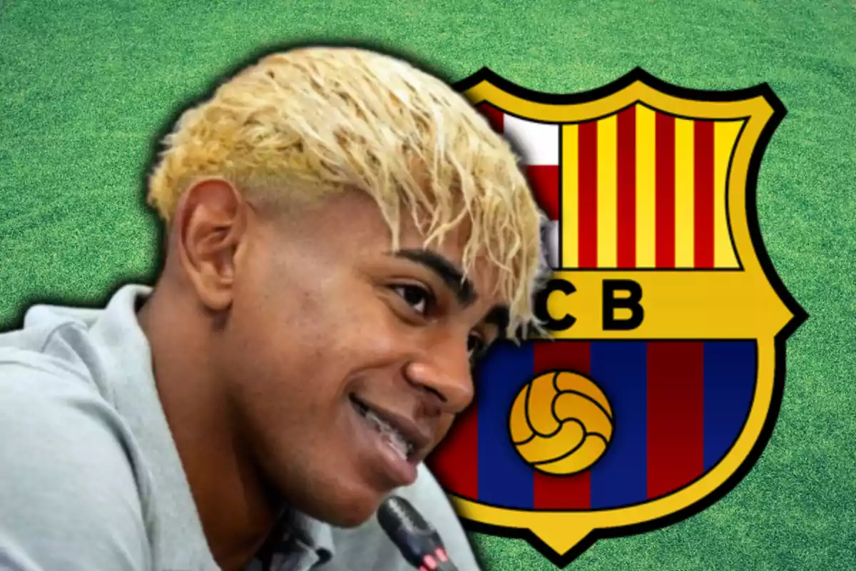 Lamine Yamal i l'escut del Barça