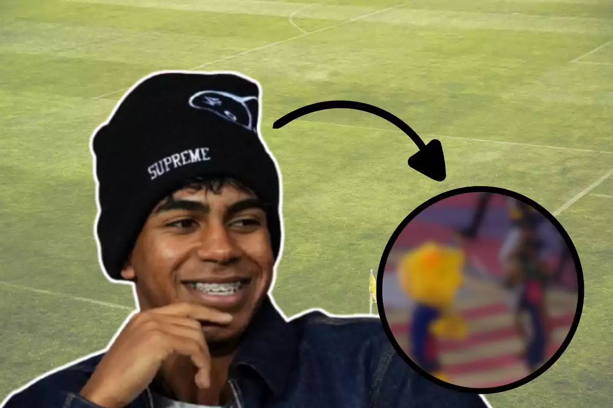 Lamine Yamal en la celebració de LaLiga