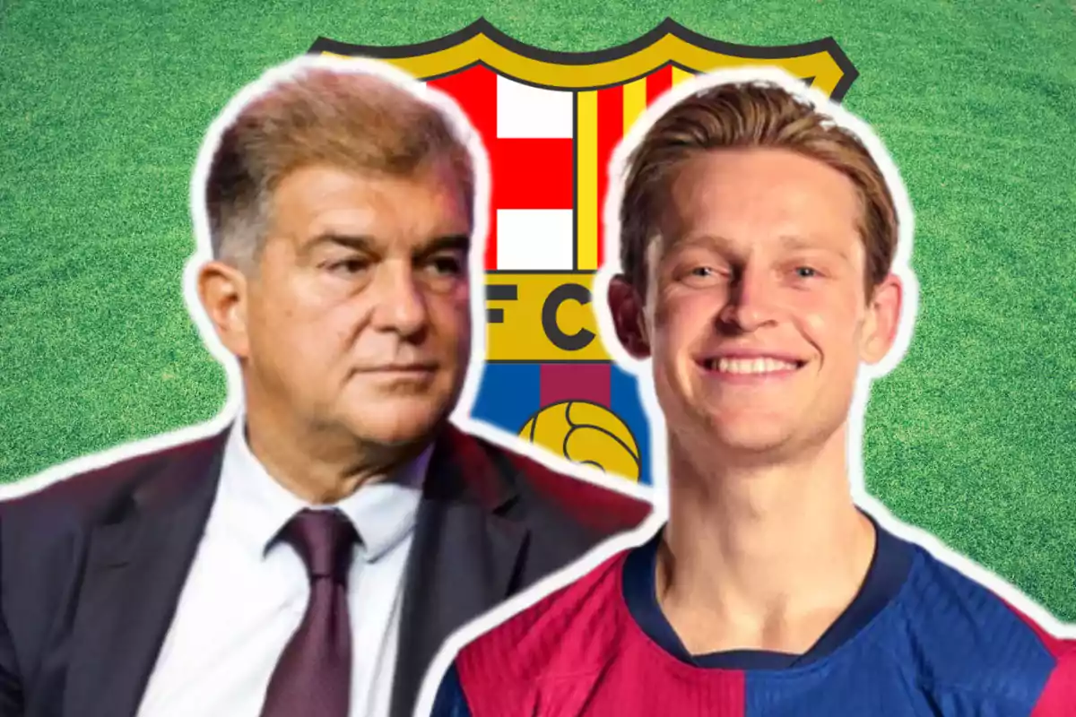 Joan Laporta y Frenkie de Jong