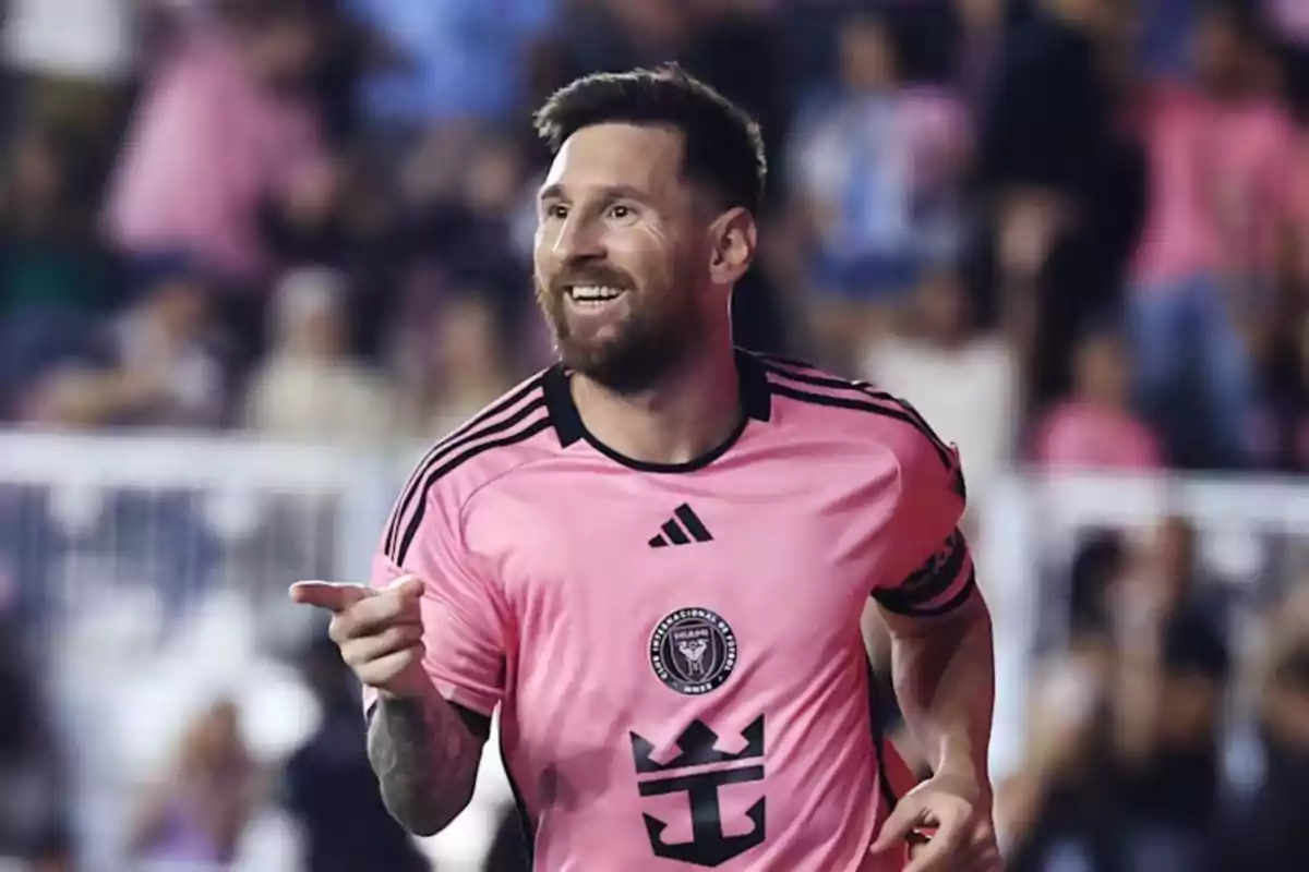 Leo Messi celebrant gol amb l'Inter de Miami Leo Messi celebrant gol amb l'Inter de Miami