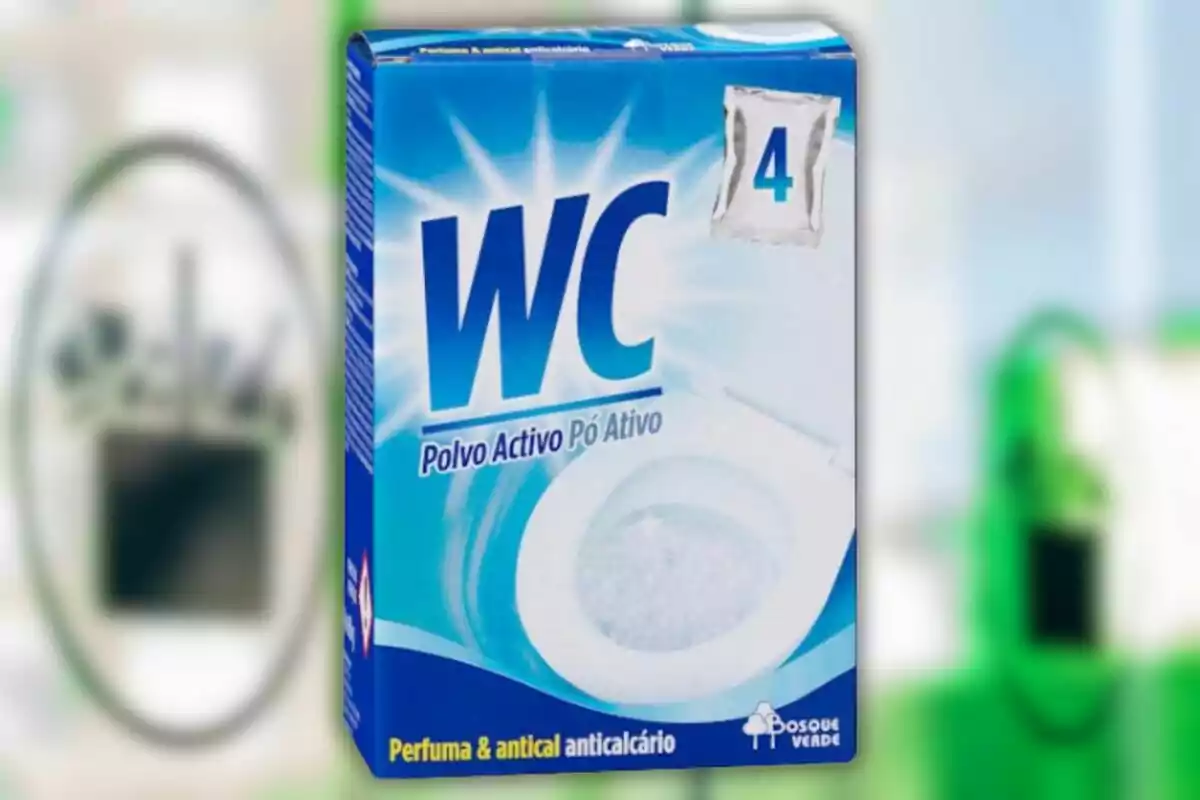 Caixa de pols activa per a la neteja d'inodors amb disseny blau i blanc. Caixa de pols activa per a la neteja d'inodors amb disseny blau i blanc.