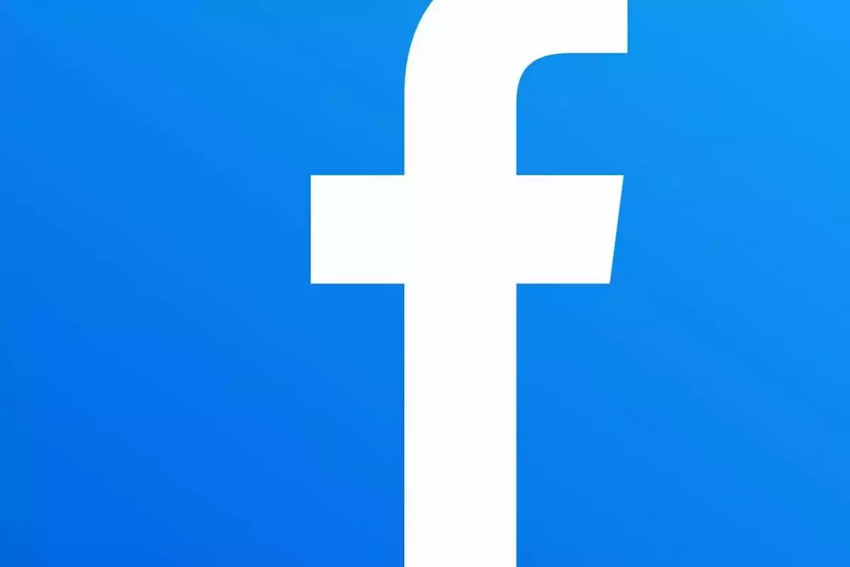 Logo de Facebook en fons blau. Logo de Facebook en fons blau.