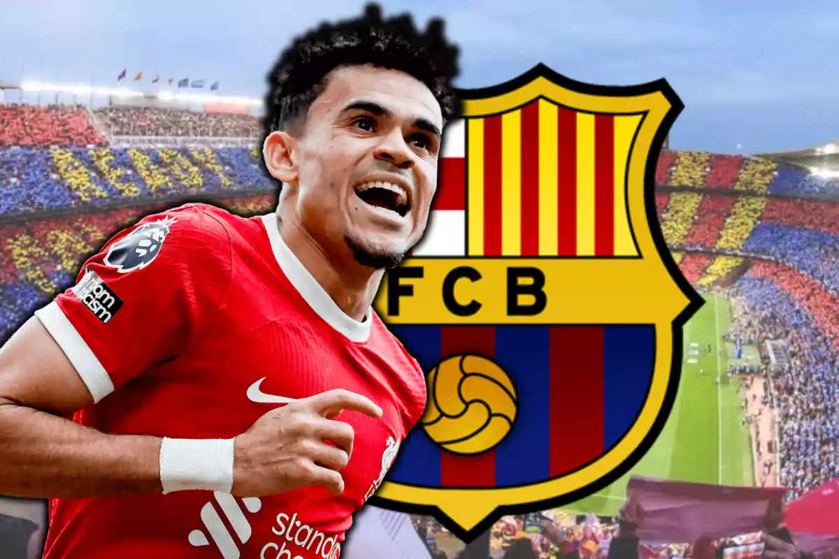 Luis Díaz i l’escut del Barça
