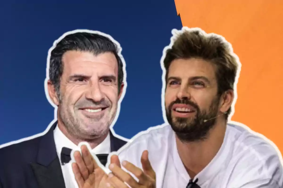 Luis Figo i Gerard Piqué