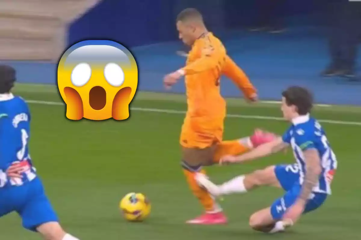 Acció del partit entre Espanyol i Reial Madrid