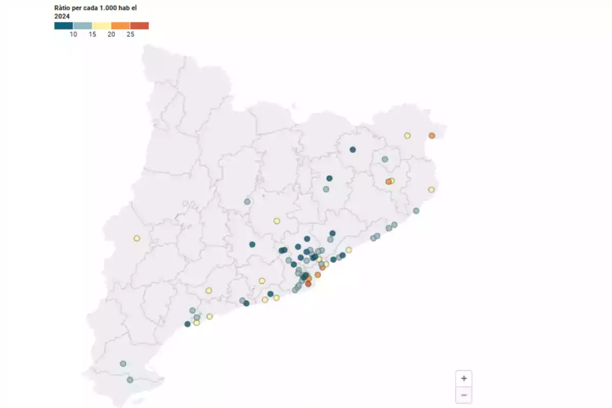 Mapa de criminalidad en Catalunya Mapa de criminalidad en Catalunya