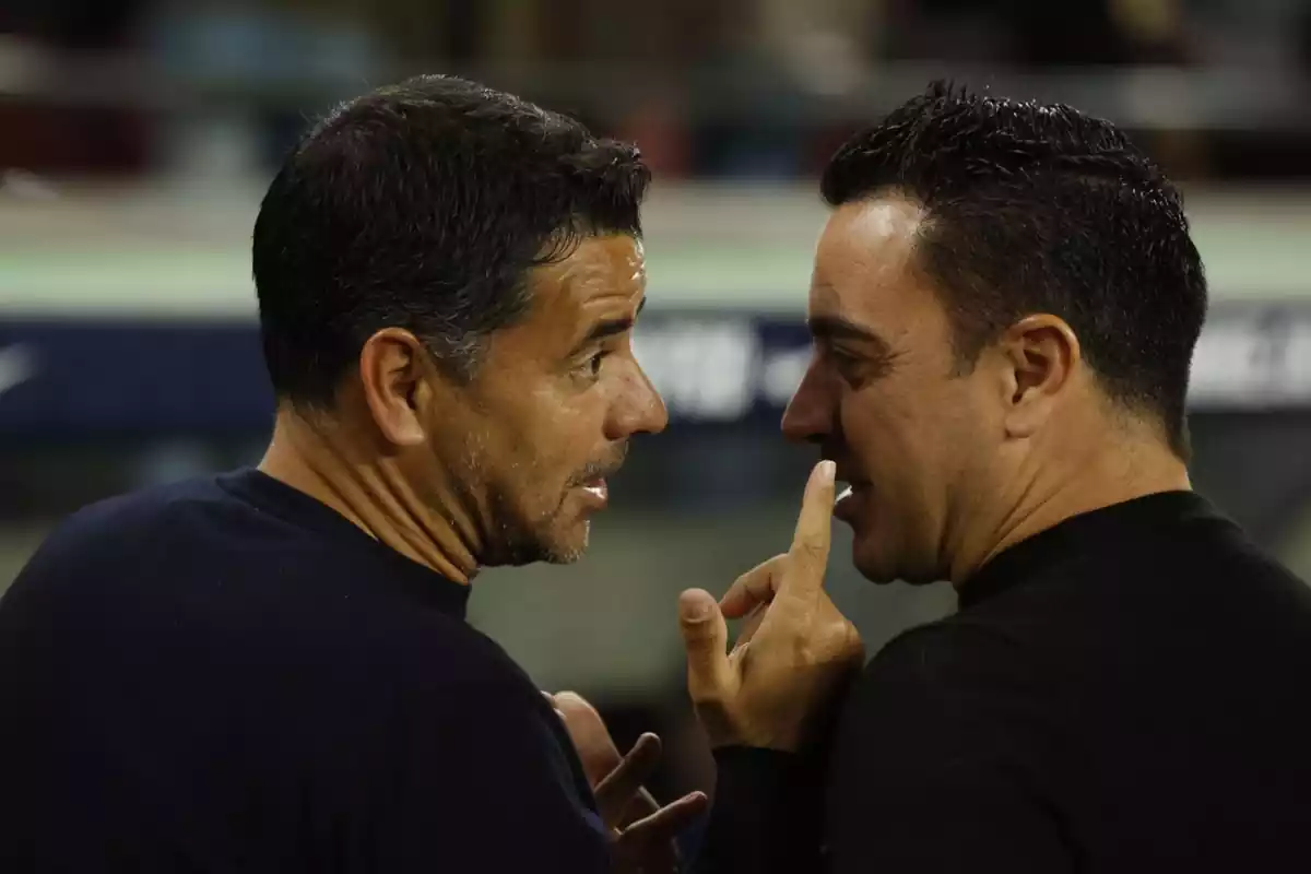 Míchel i Xavi, entrenadors de Girona i Barça, respectivament