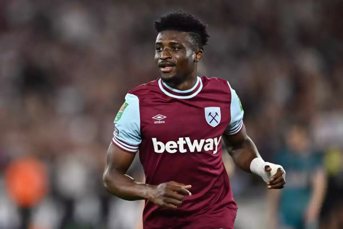 Mohammed Kudus en un partit amb el West Ham Mohammed Kudus en un partit amb el West Ham