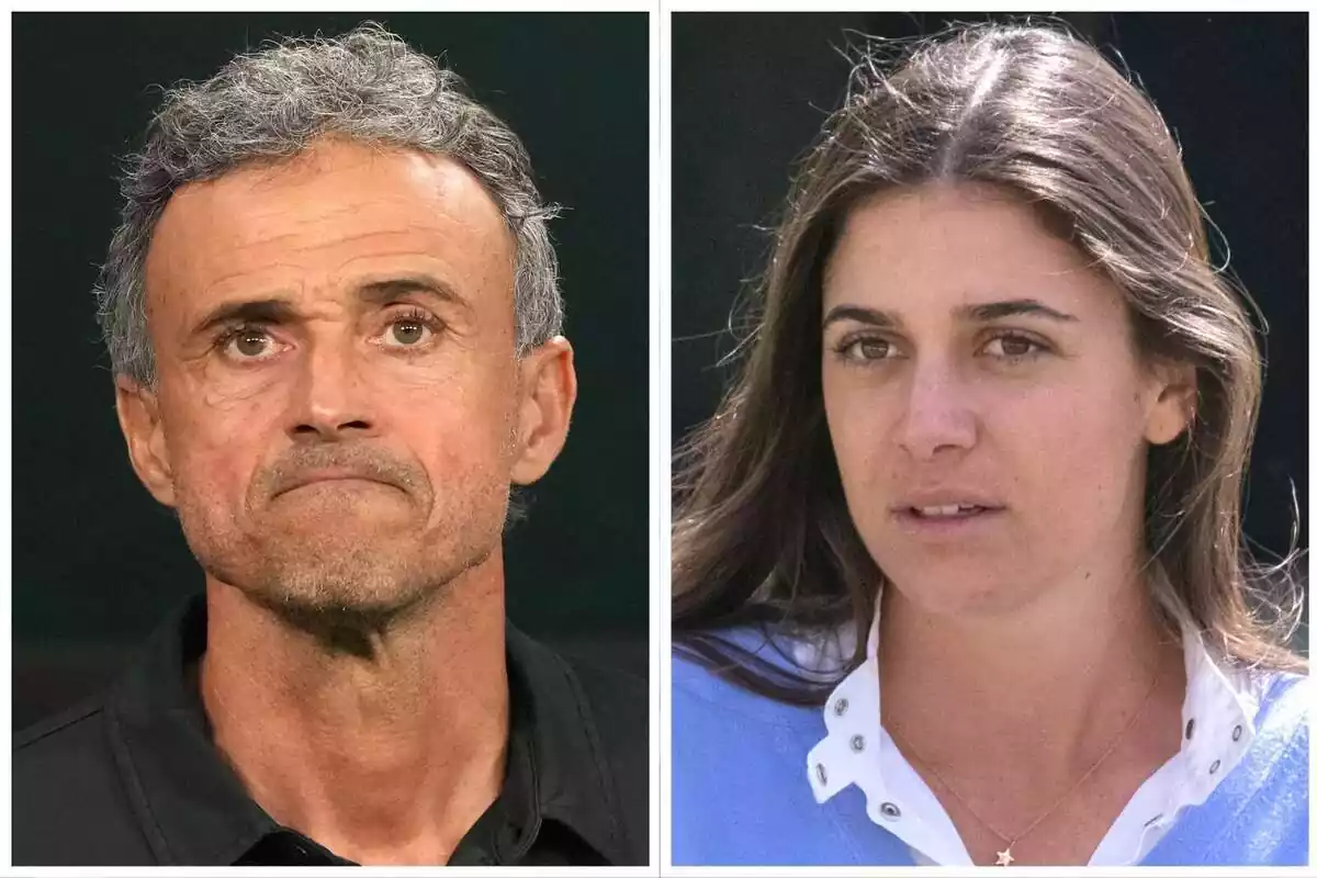 Montaje fotográfico entre una imagen de Luis Enrique y una de su hija Sira Montaje fotográfico entre una imagen de Luis Enrique y una de su hija Sira