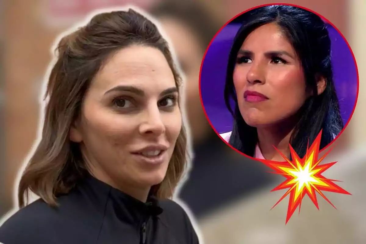 Irene Rosales i Isa Pantoja en una imatge, una en primer pla i una altra en un requadre circular amb un efecte d'explosió.