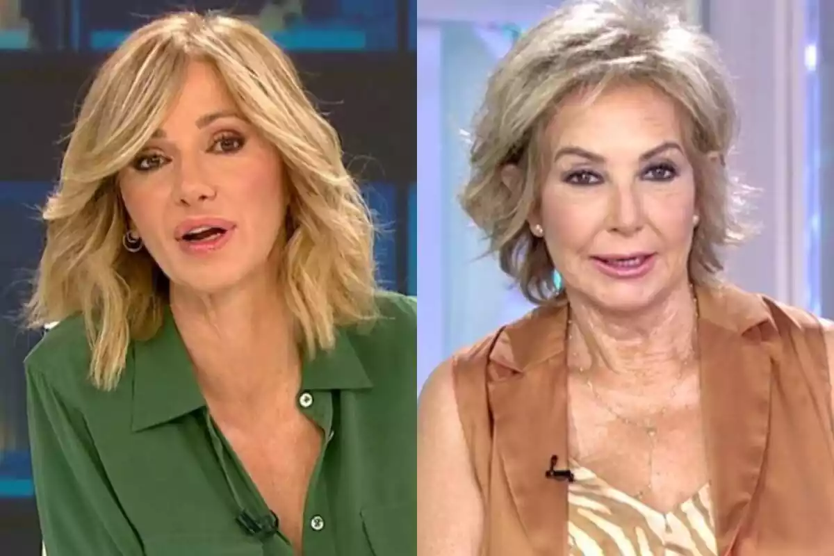 Montaje con el rostro de Susanna Griso y Ana Rosa Quintana, ambas presentando un programa Montaje con el rostro de Susanna Griso y Ana Rosa Quintana, ambas presentando un programa