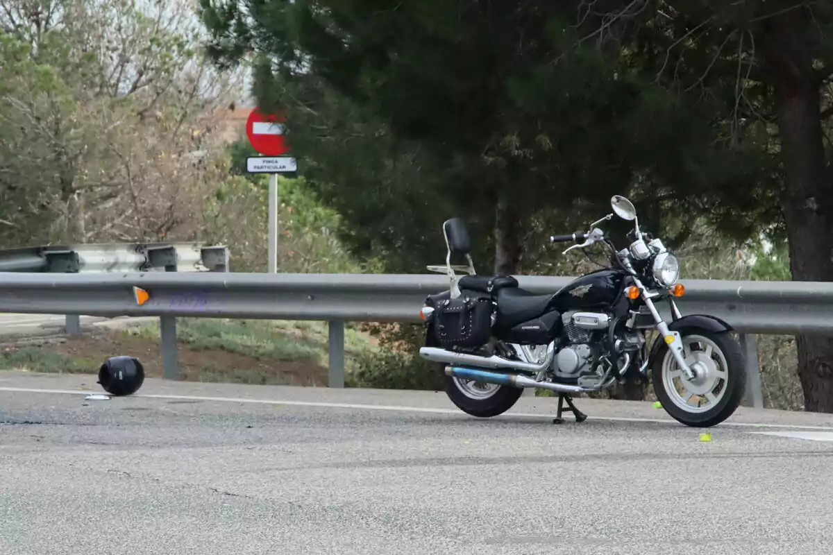 Moto accidentada a Reus