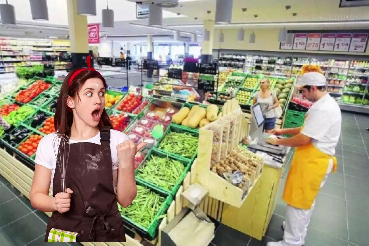 Secció de verdura del supermercat Bonpreu