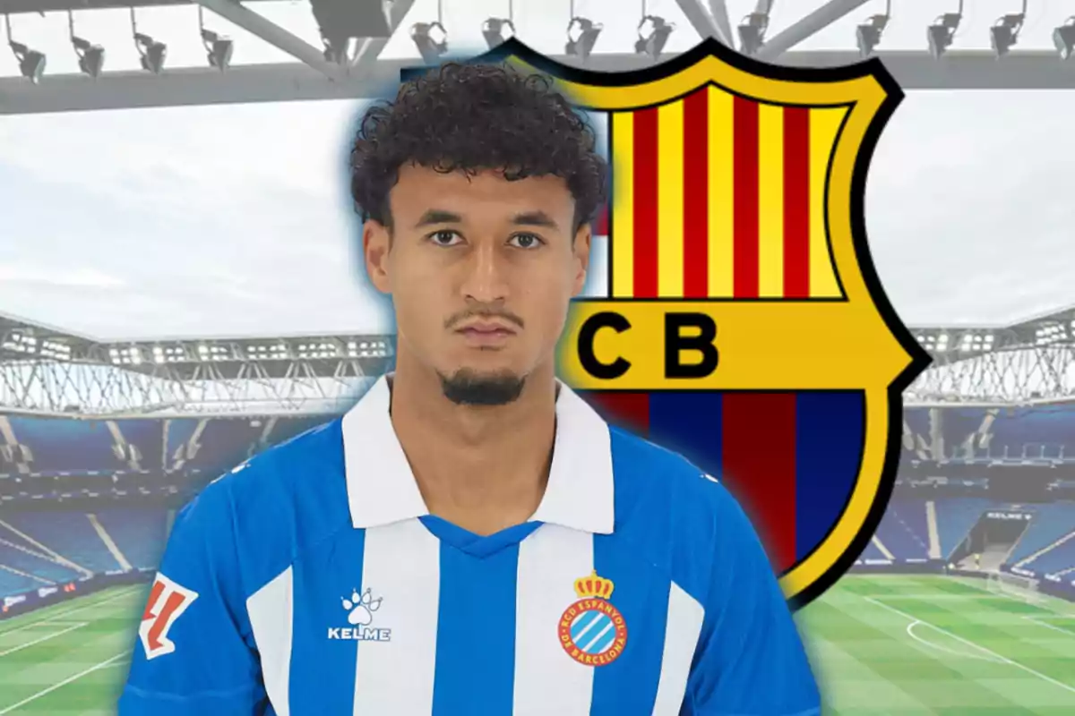 Omar El Hilali i l'escut del Barça