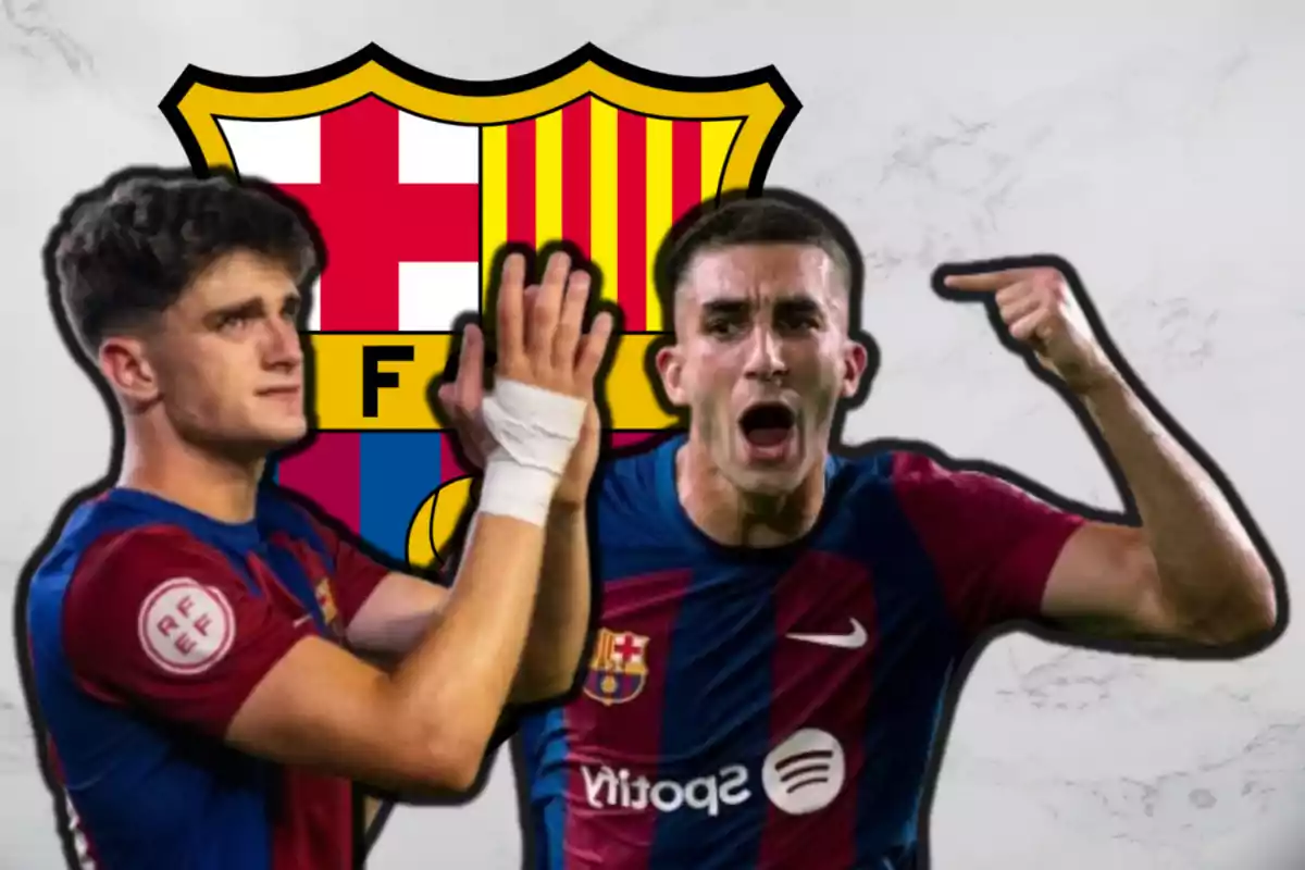 Pau Víctor y Ferran Torres, jugadores del Barça