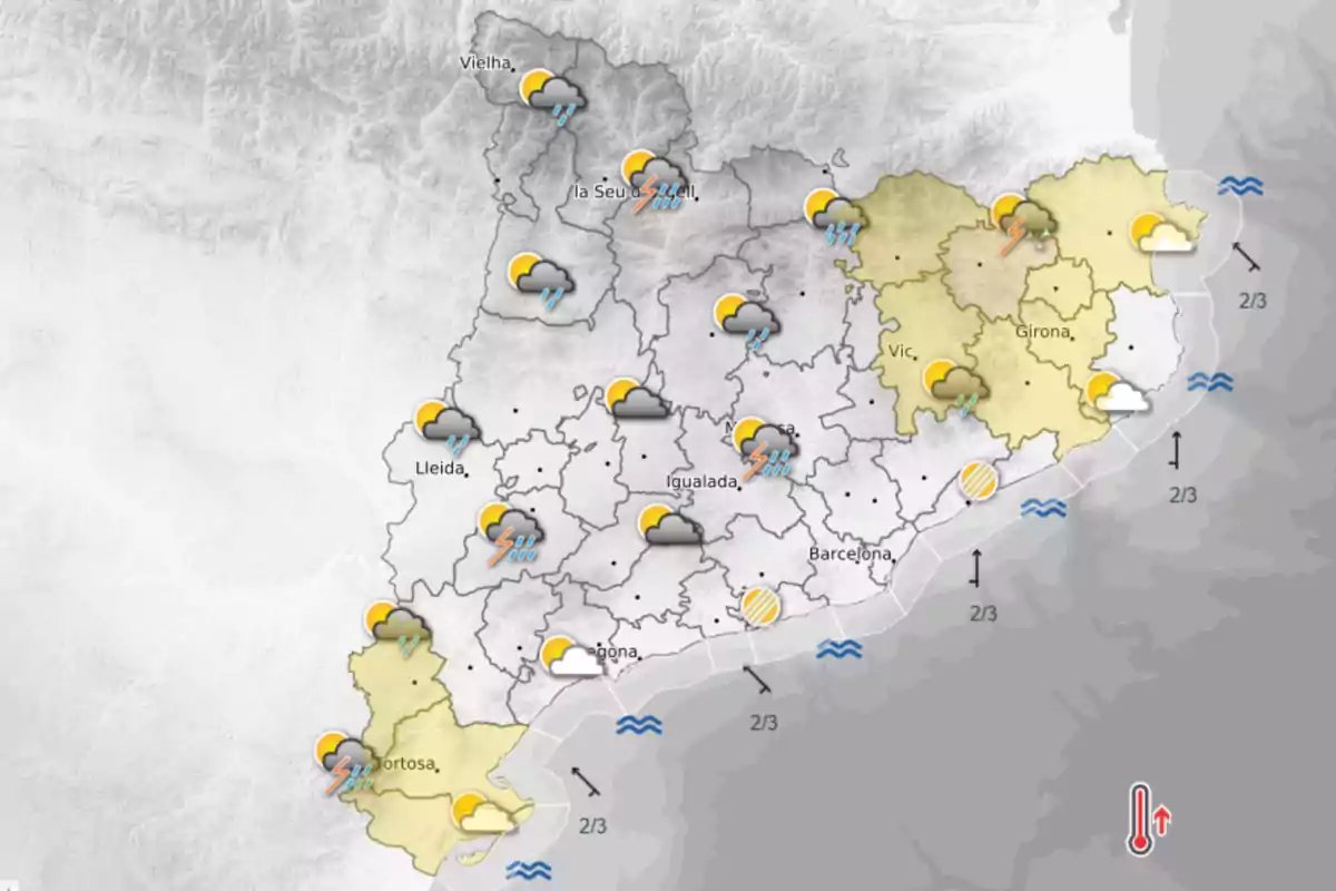 Previsió meteorològica per a aquesta tarda Previsió meteorològica per a aquesta tarda