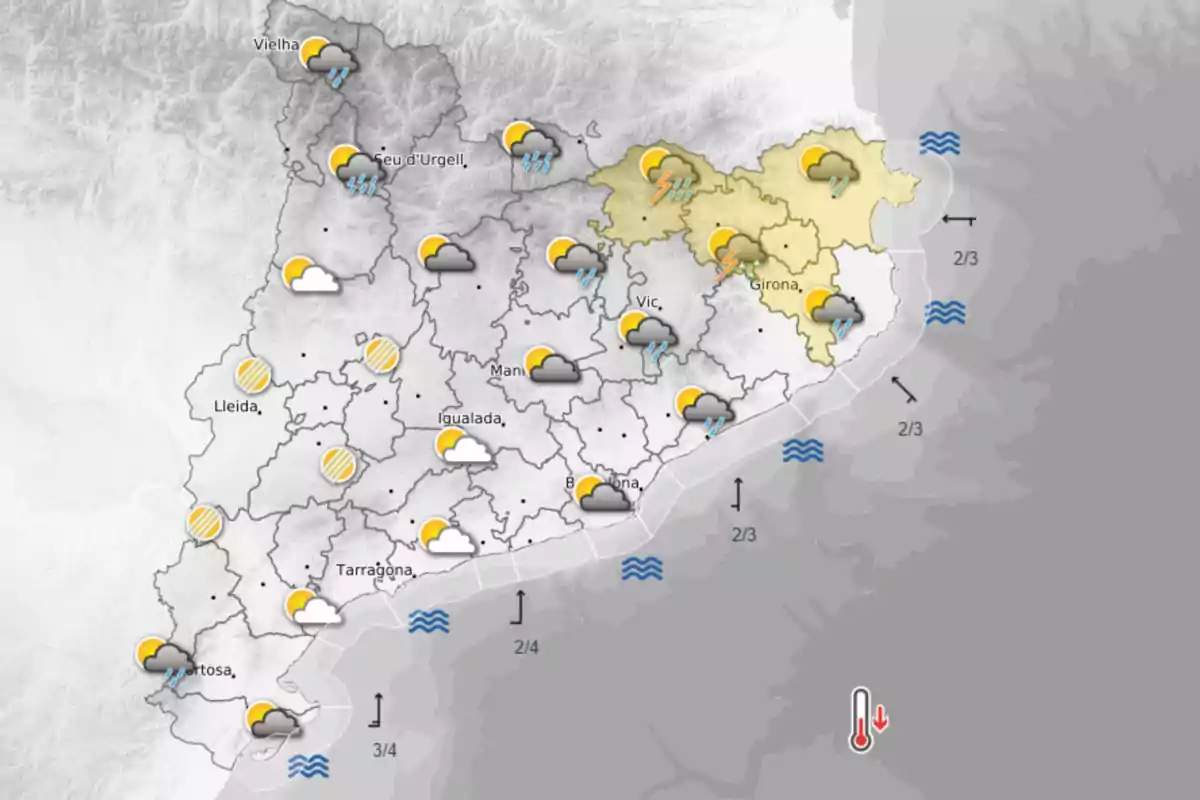Previsió meteorològica per a aquest dimecres Previsió meteorològica per a aquest dimecres