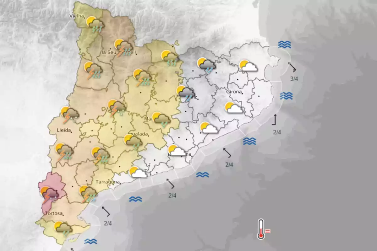 Previsió meteorològica per a la tarda d'aquest dilluns Previsió meteorològica per a la tarda d'aquest dilluns