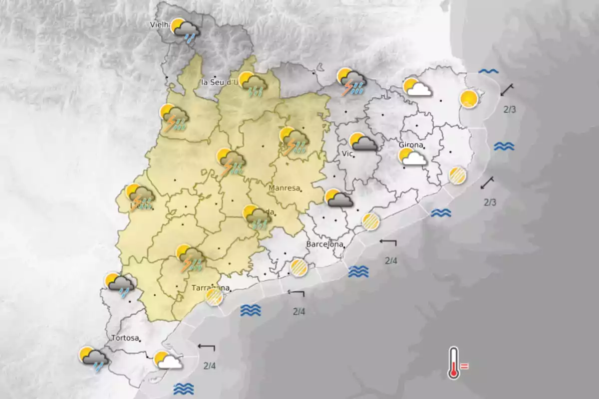 Previsió meteorològica per a aquesta tarda (14 de maig) Previsió meteorològica per a aquesta tarda (14 de maig)