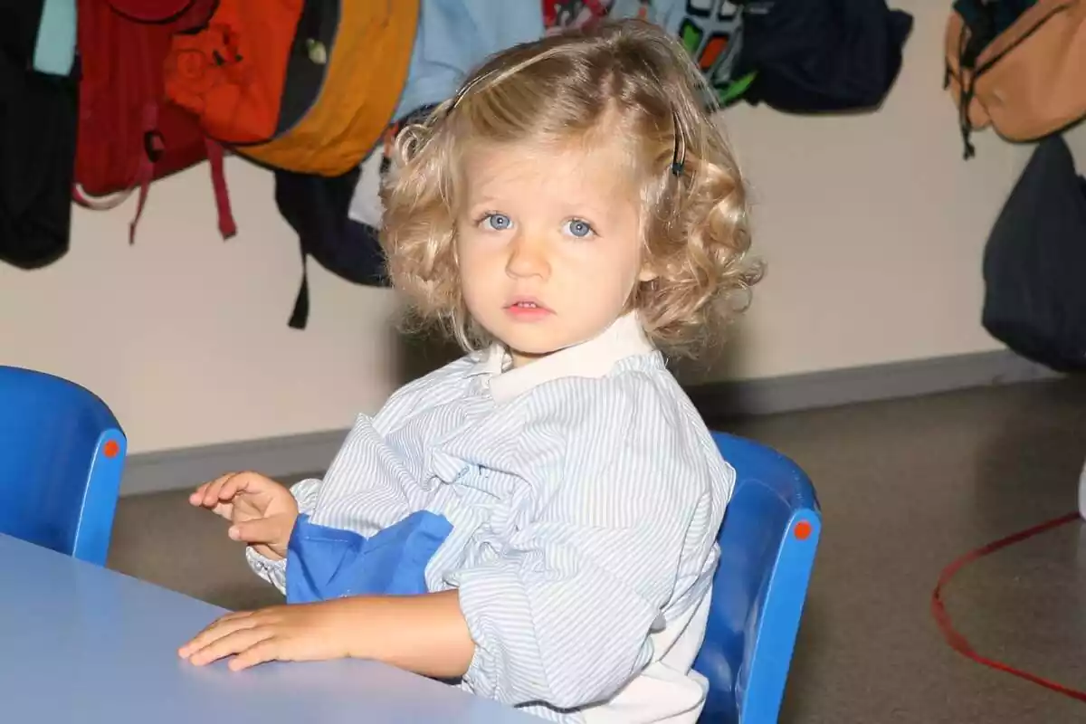 La Princesa Leonor en su primer día de guardería, 07 de septiembre de 2007, en Madrid La Princesa Leonor en su primer día de guardería, 07 de septiembre de 2007, en Madrid