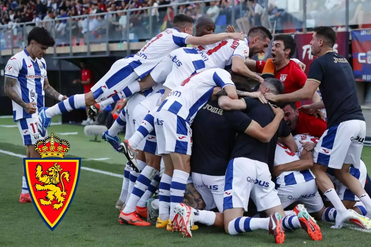 Jugadors del Leganés celebrant un gol