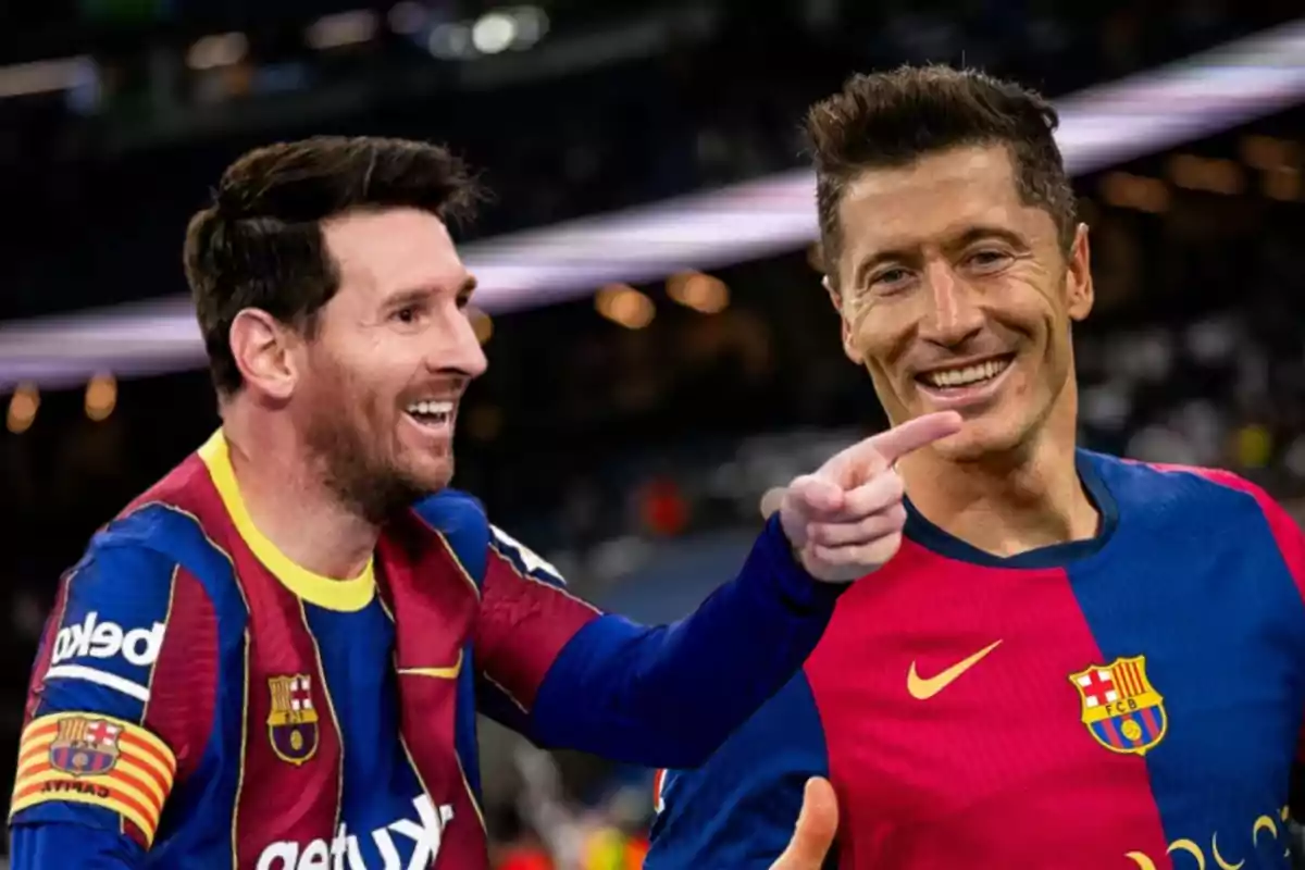 Leo Messi y Robert Lewandowski