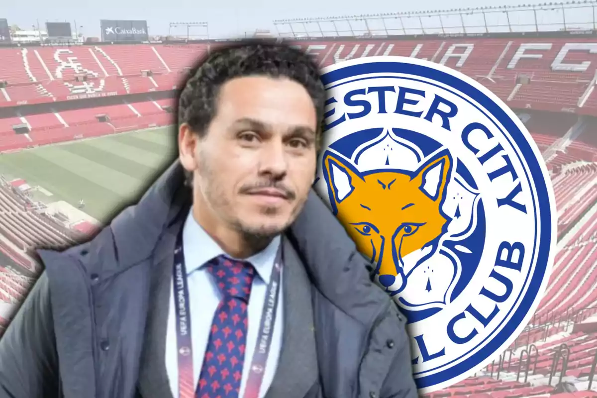 Del Nido Júnior i l’escut del Leicester City