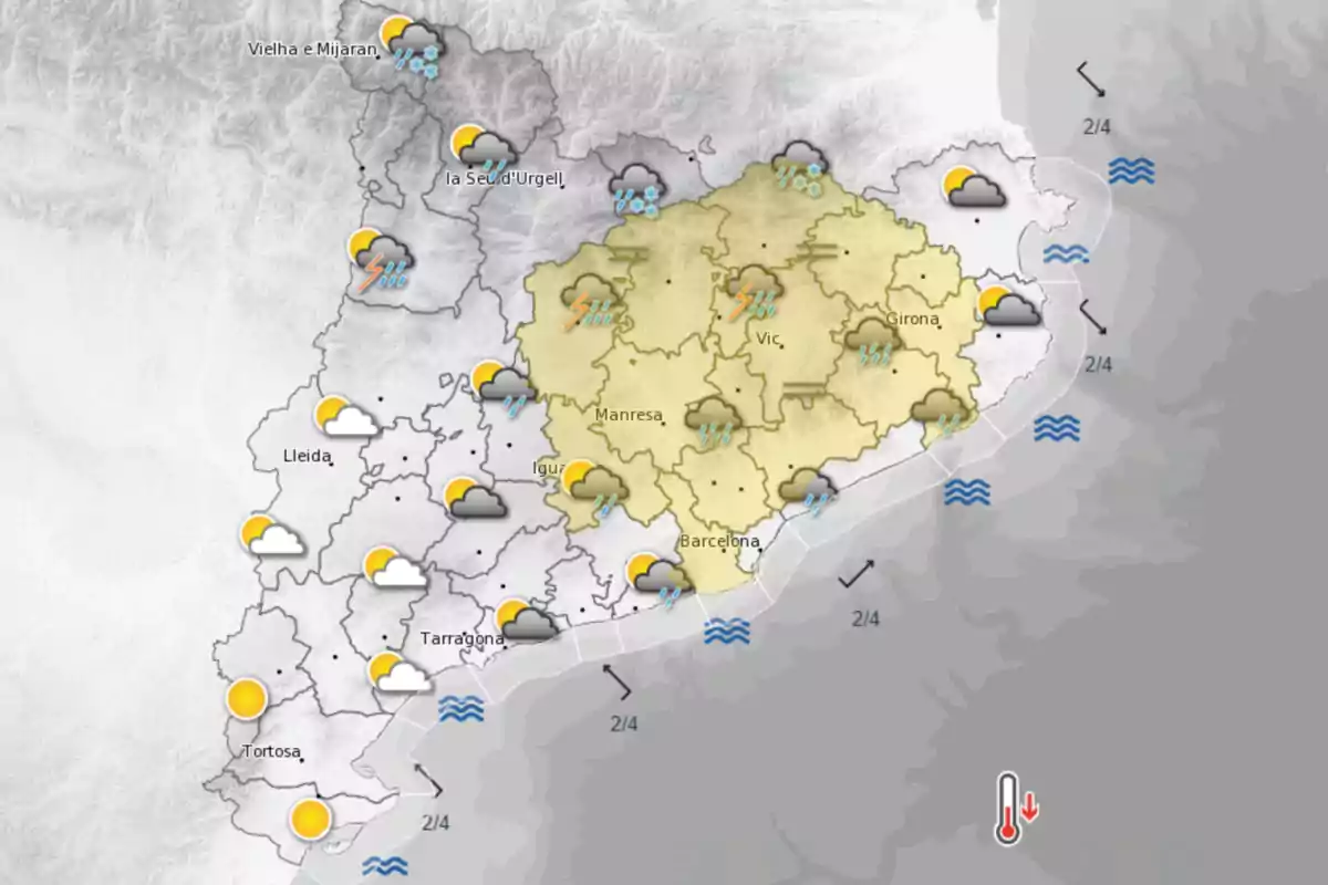 Previsió meteorològica per a la tarda del 6 de maig Previsió meteorològica per a la tarda del 6 de maig