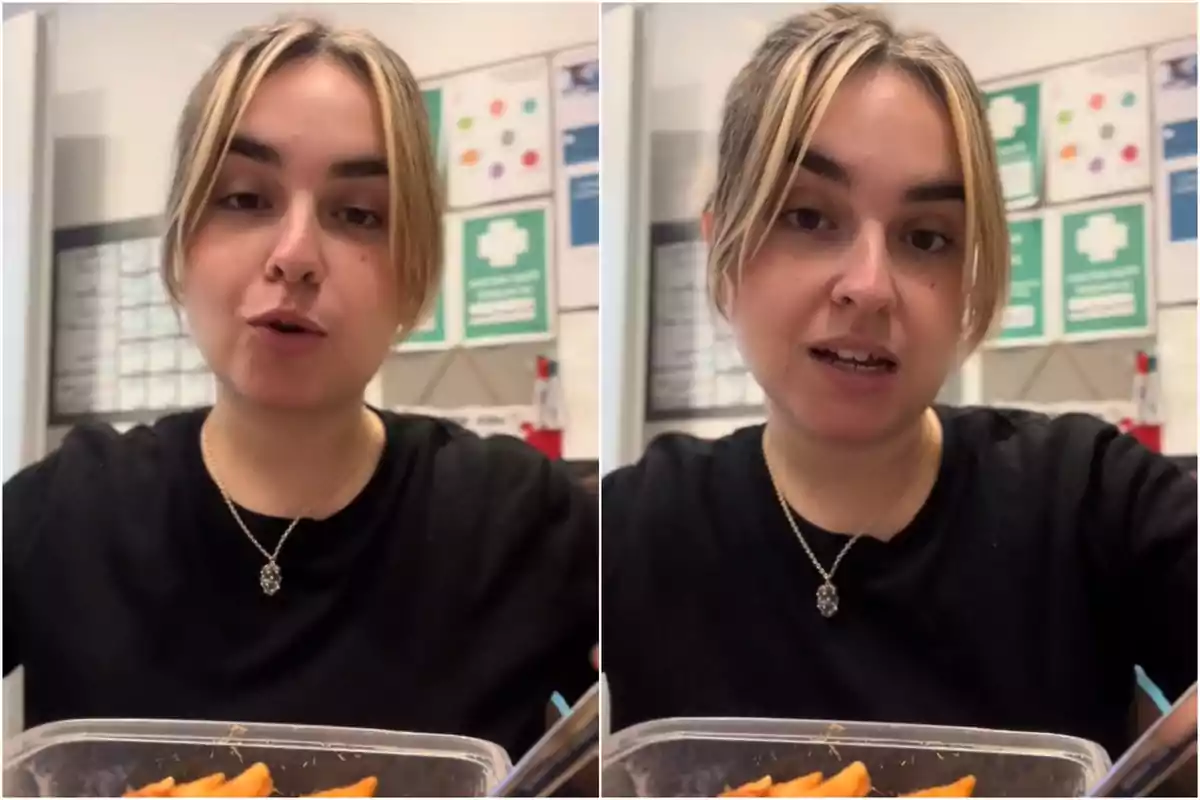 Capturas de pantalla de un vídeo de TikTok