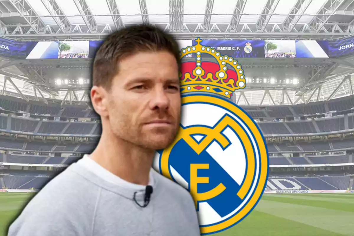 Xabi Alonso i l’escut del Reial Madrid