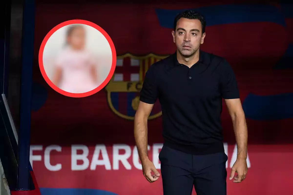 Xavi Hernández i un dels seus fills