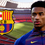 Muntatge en que apareix el camp del Barça i Alejandro Balde