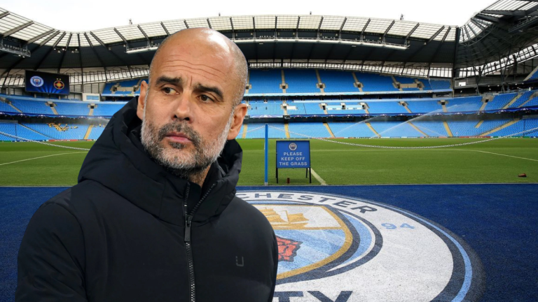 Pep Guardiola al campo del Manchester City