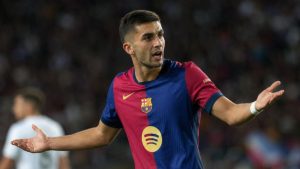 Ferran Torres durant un partit amb el FC Barcelona