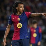 Jules Koundé, durant un partit amb el Barça