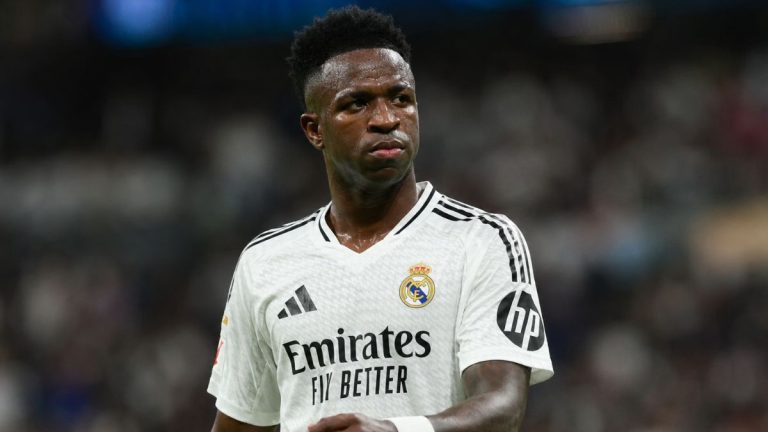 Vinícius durant un partit amb el Reial Madrid